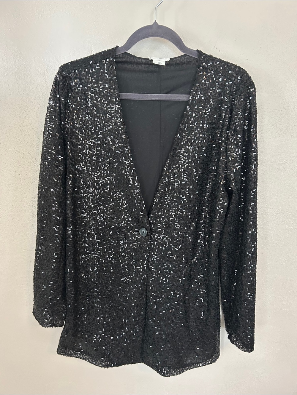 Melrose and Market Black Sequined Blazer Jacket